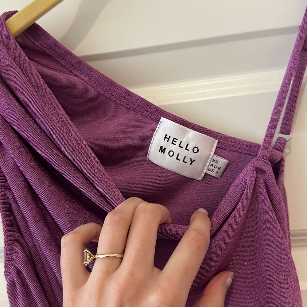 Hello Molly Block It Out Midi Dress Purple - Picture 6 of 7